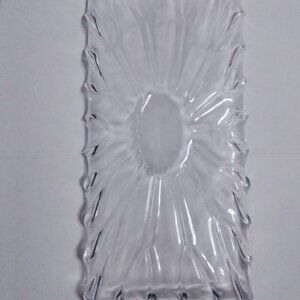 VINTAGE CUT CLASS SUNBURST DESIGN SERVING PLATE